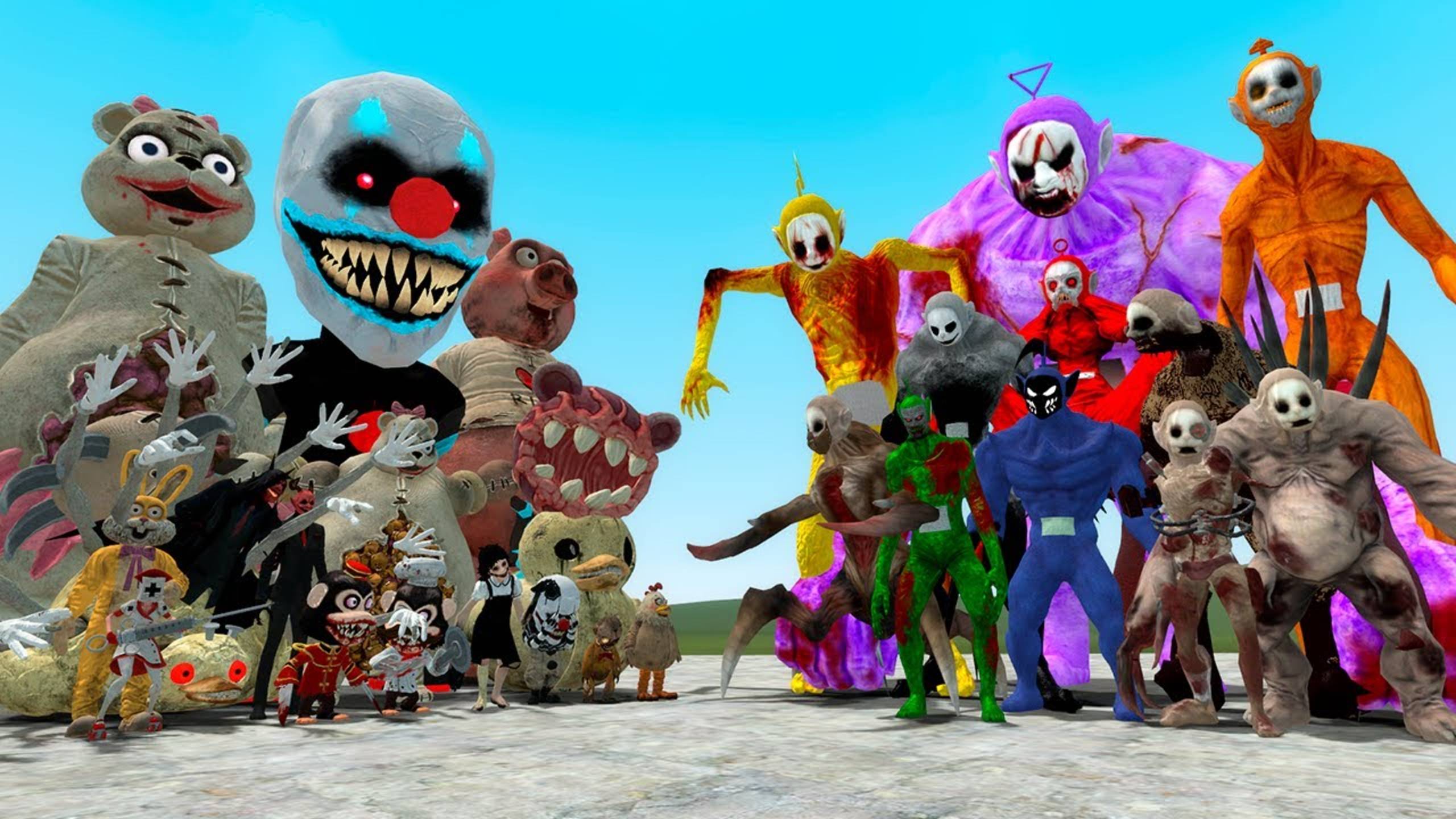 УЖАСНАЯ БИТВА! Персонажи Dark Deception против СЕМЬИ Slendytubbies в Garry’s Mod! 😱 смотреть онлайн