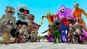 УЖАСНАЯ БИТВА! Персонажи Dark Deception против СЕМЬИ Slendytubbies в Garry’s Mod! 😱