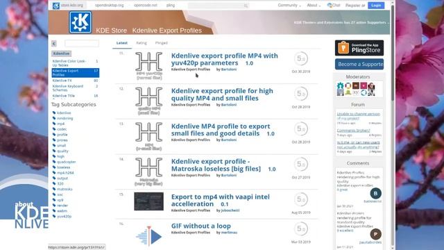 KDENLive Export Profiles смотреть онлайн