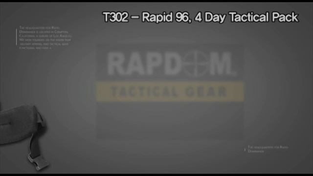 "RAPDOM Tactical" T302 - Rapid 96, 4 Day Tactical Pack смотреть онлайн