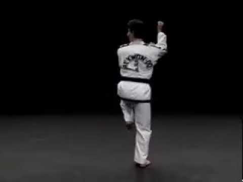 По Ун видео тхэквондо туль Черный пояс 1 Дан хьенг 36 движений комплекс Po-Eun Tul вид сзади спорт смотреть онлайн