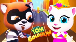 Говорящий кот Том и его друзья!  Анжела участвует  в безумной гонке! очень много очков!!!!