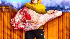 ПРИГОТОВИЛИ ОГРОМНУЮ НОГУ БЫКА ВЕСОМ 33 КИЛОГРАММА ВАНЗАЙ vanzai в 4K