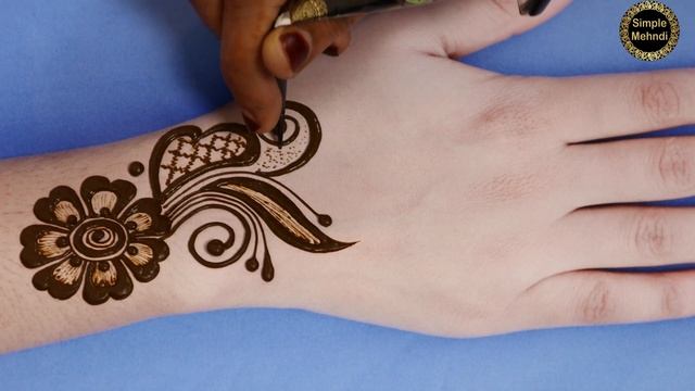 Most beautiful shaded mehndi design for wedding | easy & simple mehndi design for beginners | mehnd смотреть онлайн