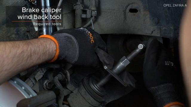 Så byter du bromsbelägg fram på OPEL ZAFIRA-A 1 (T98) [AUTODOC-LEKTION] смотреть онлайн