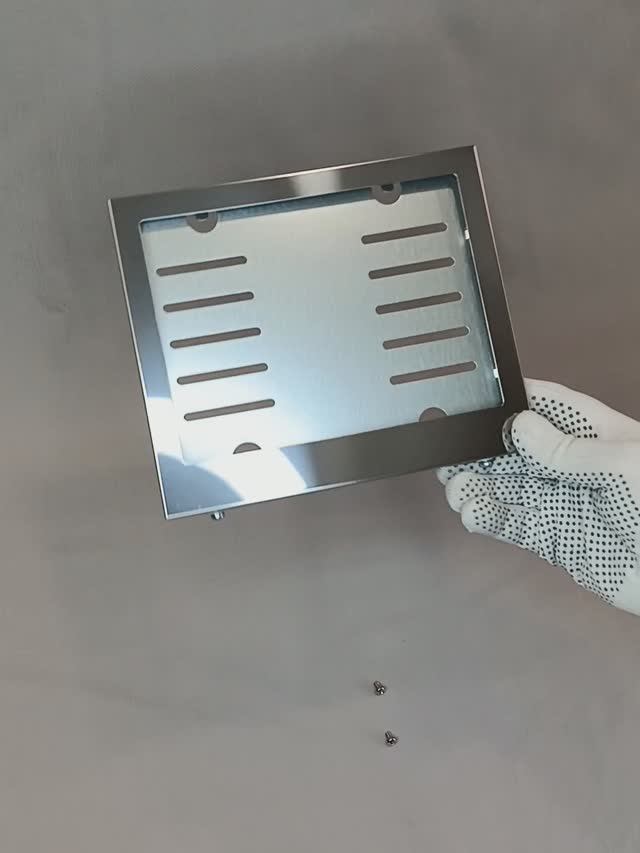 Рамка для номера Мото. Тип 4. 1шт. Нержавеющая сталь. С нержавеющими винтами.