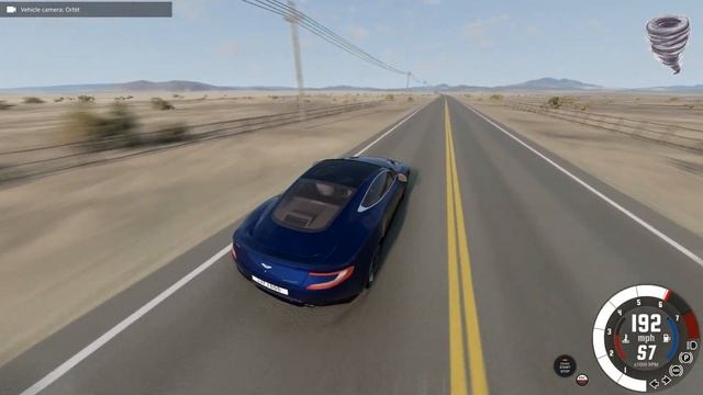Aston Martin Vanquish in 204 mph vs Bus, Tornado BeamNg Drive смотреть онлайн