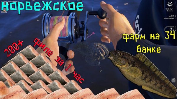 Русская Рыбалка 4. Фарм филе Сайды. Где взять филе на море?