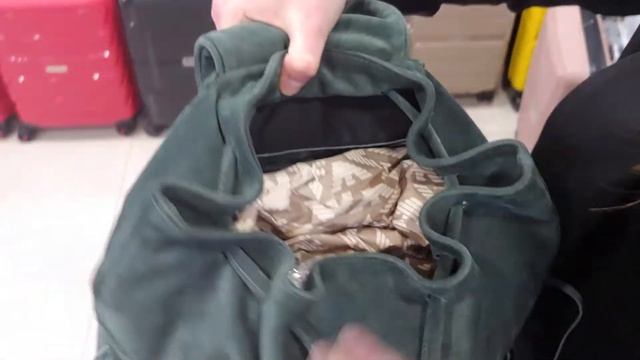 Рюкзак кожаный зеленый замш Craecian Chick 02 смотреть онлайн
