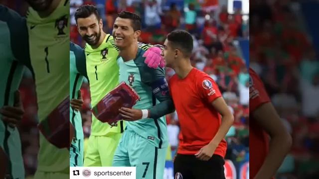 ЕВРО 2016  Наглый болбой сфоткался с командой Португалии и с