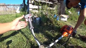 Замена ручки газа триммера