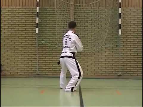 Гэ Бэк видео тхэквондо туль на Черный пояс 1 Дан, хьенг 44 движений, комплекс Ge Beak Tul спорт смотреть онлайн