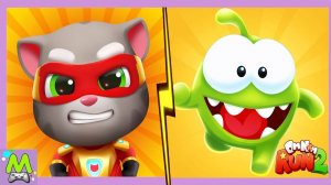 Говорящий Том Погоня Героев vs Ам Ням Погоня 2.Супергерой Том против Бегуна по Крышам .Кто Круче