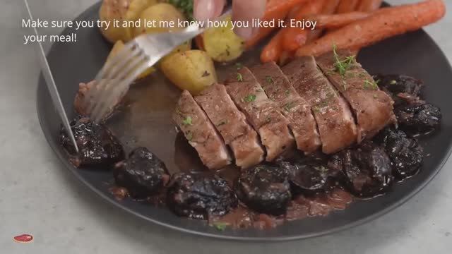 Свиное филе со сливами смотреть онлайн