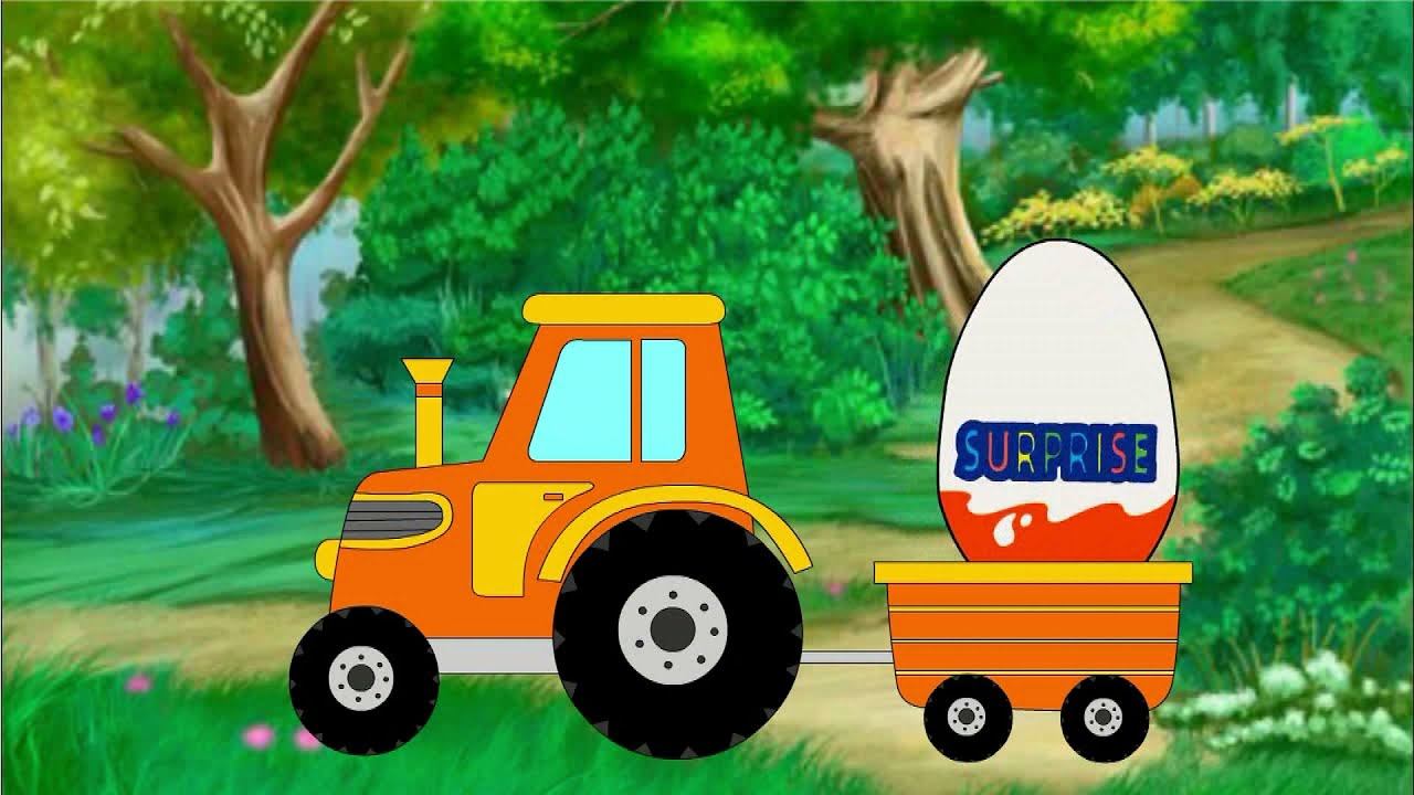 Мультик для малышей. Трактор везет сюрпризы с животными смотреть онлайн