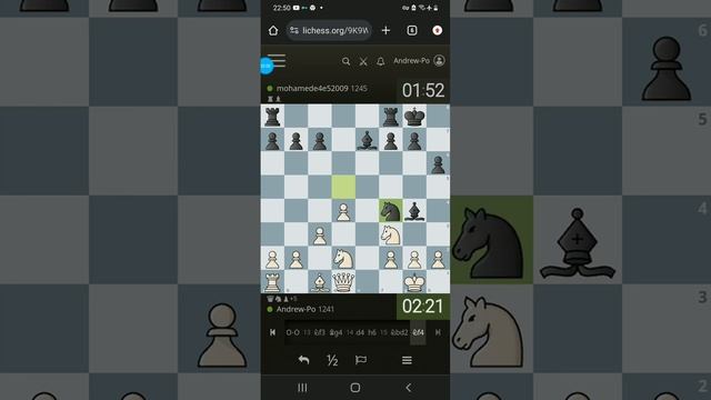 Шахматы на lichess.org с Andrew Po. Отскок коня. смотреть онлайн