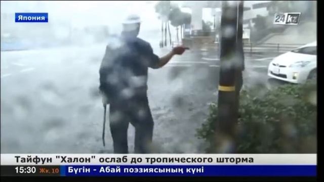 В Японии тайфун «Халон» ослаб до тропического шторма