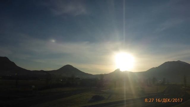 16.12.17   ТАЙМЛАПС (TIMELAPS). ВИДЕО РАССВЕТА. ЖЕЛЕЗНОВОДСК