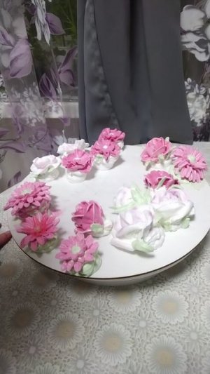 Цветы из крема БЗК