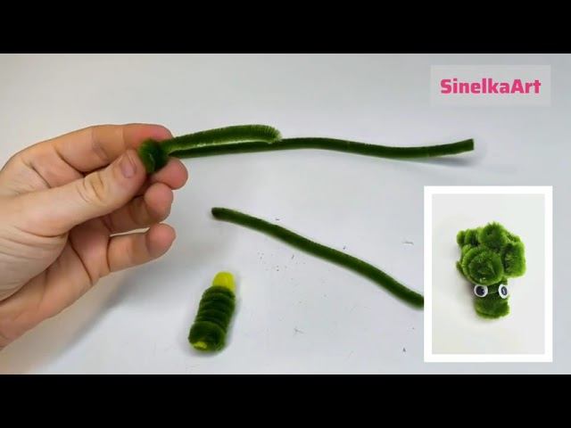 Кавайная брокколи поделка из синельной проволоки Kawai / DIY / Tutorial / мастер класс смотреть онлайн