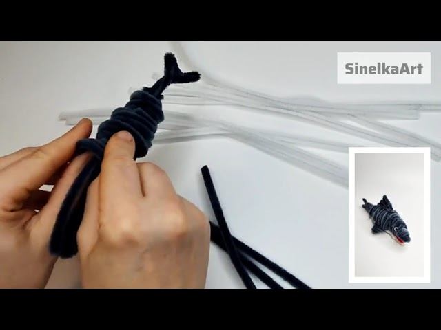 Детские поделки акула / Синельная проволока мастер класс смотреть онлайн