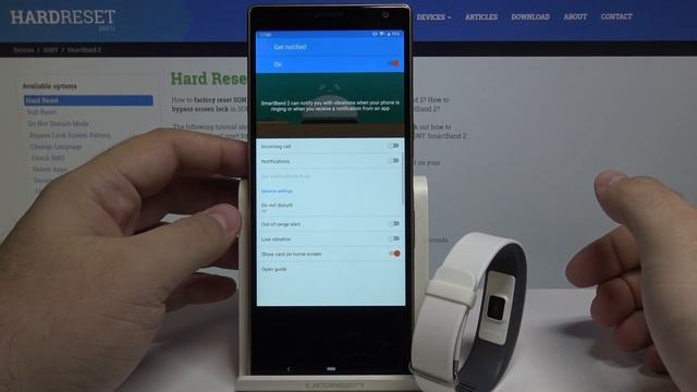 SONY SmartBand 2 Do Not Disturb Mode