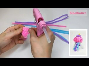 Поделки детские медуза  /  DIY / Tutorial / Синельная проволока мастер класс