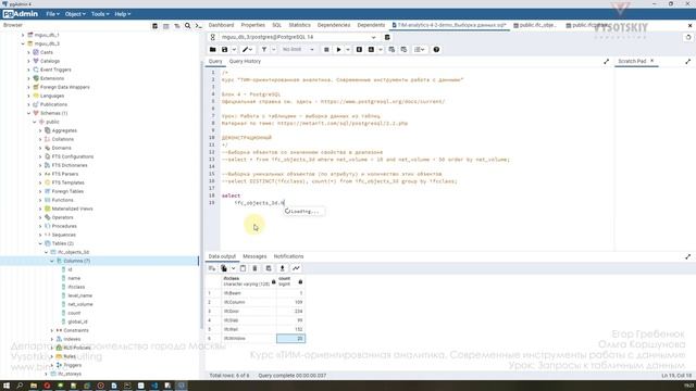 [Курс «Продвинутые инструменты аналитики ТИМ-данных»] Запросы к табличным данным смотреть онлайн