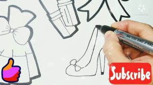 рисуем помаду для детей. Draw a comedy and lipstick for kids