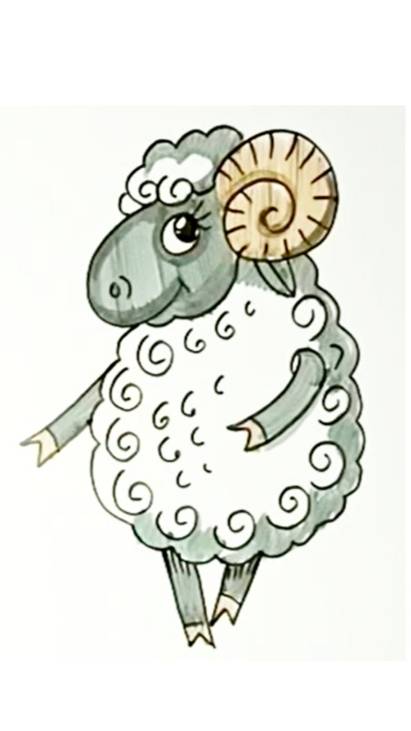 Барашек. Рисуем барашка маркерами. смотреть онлайн