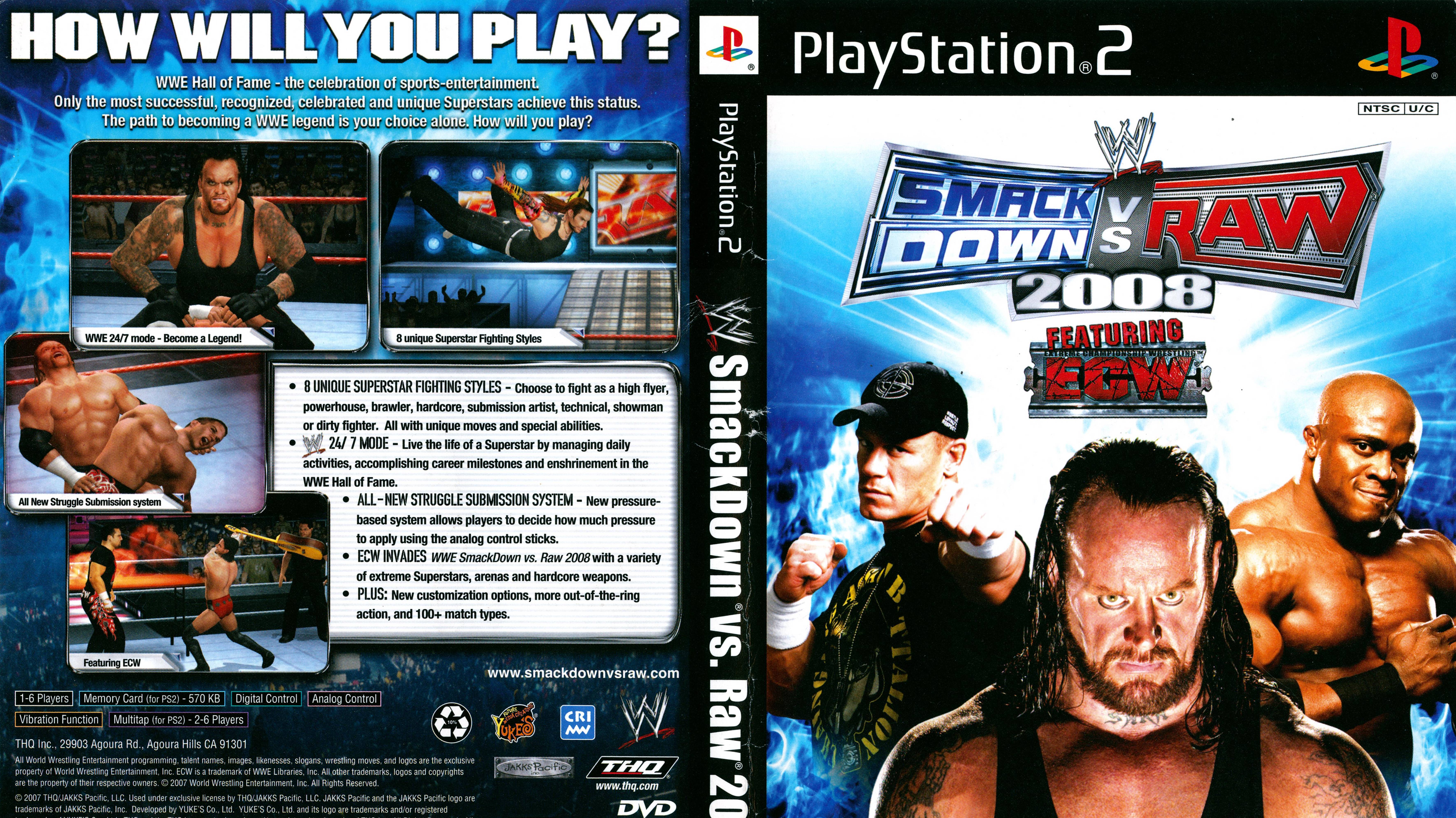 Реслинг обзоры игры - SMACKDOWN vs RAW Featuring ECW PLAYSTATION 2 2008 - 9. SP2 - HD