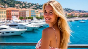 Ницца, Франция. Самый красивый город Франции, пешеходная экскурсия в формате 4K 60 Кадров в секунду