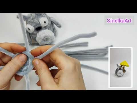 Тоторо поделка своими руками / Pipe Cleaner / DIY / Tutorial / Синельная проволока мастер класс смотреть онлайн