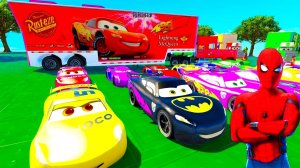 Мультики для Детей Цветные Диснеевские Сказочные Тачки Молния Маккуин Мэтр Джексон Шторм Чико Хикс