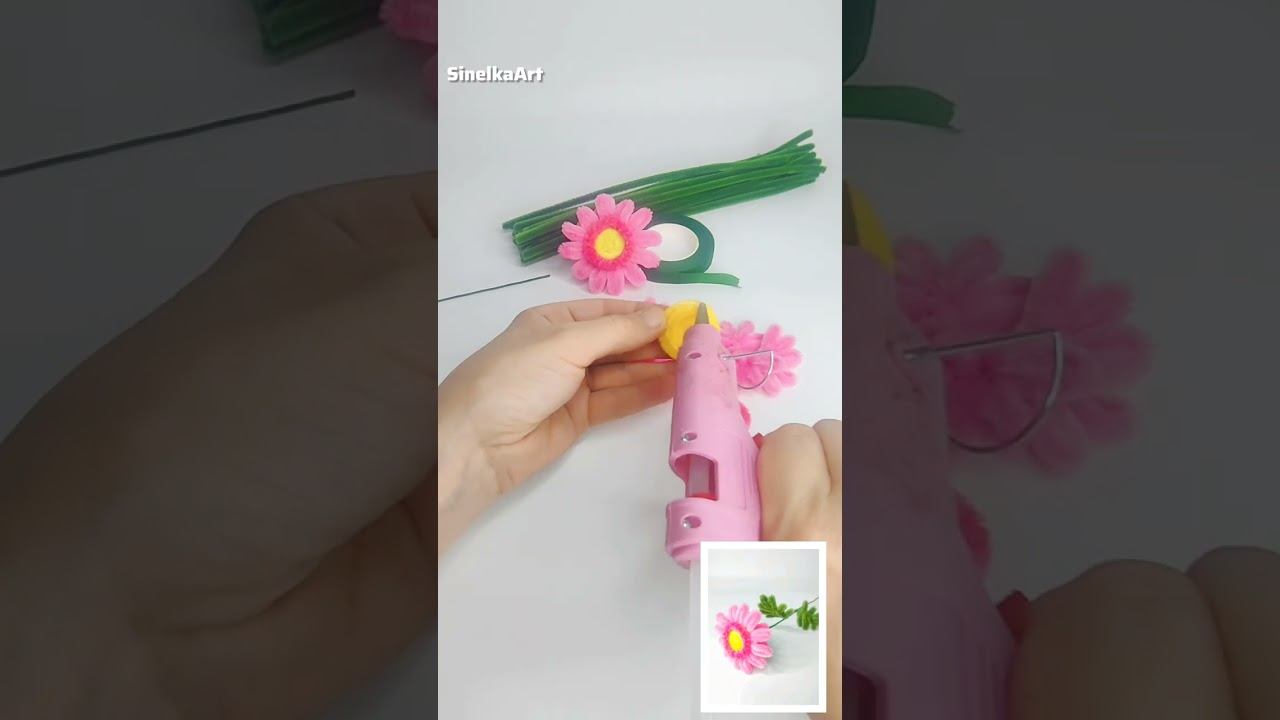 Гербера цветы из синельной проволоки / Tutorial / Синельная проволока мастер класс #flowers смотреть онлайн