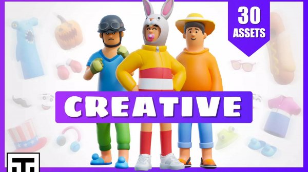Asset Unity - Creative Characters FREE - Animated Low Poly 3D Models