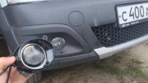 Установка ZMB Bi-Led ПТФ на Ларгус кросс.