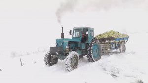 ТРАКТОР В ЗАСНЕЖЕННУЮ ГОРУ!