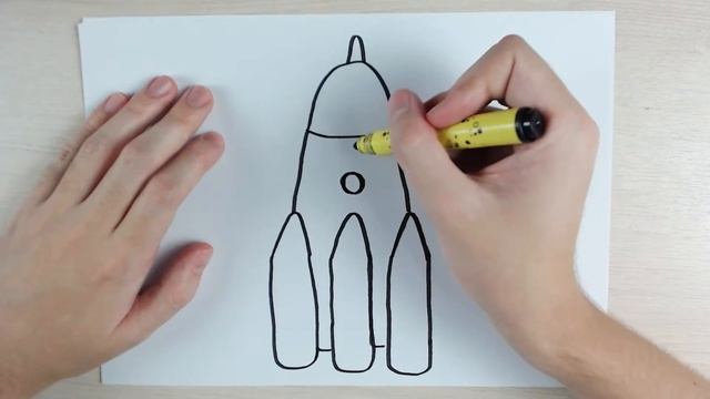 Bolalar uchun raketa rasm chizish/Drawing a rocket for children/Рисуем ракету для детей смотреть онлайн