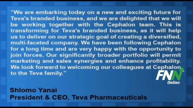 Teva Pharmaceuticals Announced It Will Acquire Cephalon For $6.8 Billion смотреть онлайн