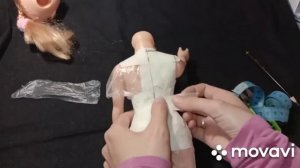 Выкройка- основа для куклы с помощью скотча