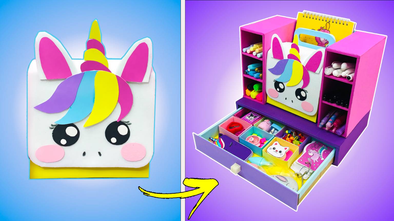 Своими руками 🙌 Как сделать уникальный настольный органайзер из подручных материалов