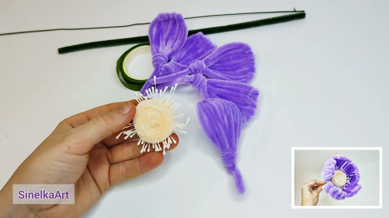 Цветы своими руками / DIY / Tutorial / Синельная проволока мастер класс смотреть онлайн