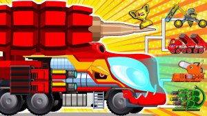 Мультфильмы про танки. БОСС-МЕГАБУРСТ против АРМИИ МАШИН-МОНСТРОВ! Мультики для детей и малышей