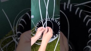 Как сплести высокую ручку на кашпо из ротанга