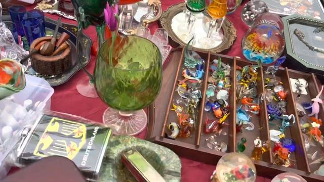 БАРАХОЛКА В ГЕРМАНИИ, ПОСУДА, ЗНАЧКИ , КАРТИНЫ  #барахолка  #блошиныйрынок  #германия