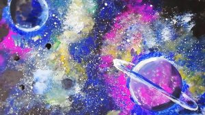 Как нарисовать космос губкой для посуды и гуашью: секреты необычных техник!