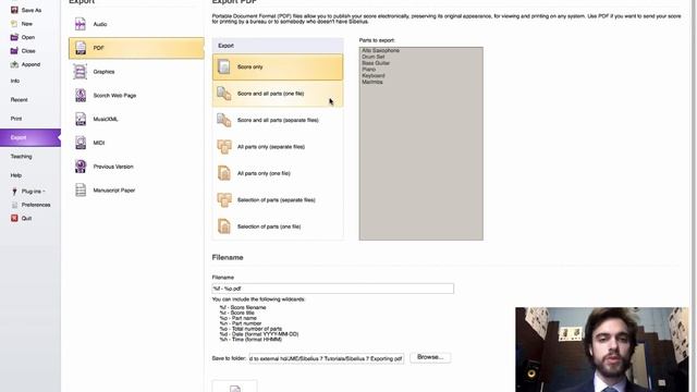 Sibelius 7 Exporting to PDF смотреть онлайн
