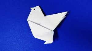 Простая оригами птичка. Как сделать простую птичку из бумаги