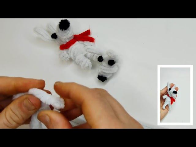 Поделка собака / DIY / Tutorial / Синельная проволока мастер класс смотреть онлайн